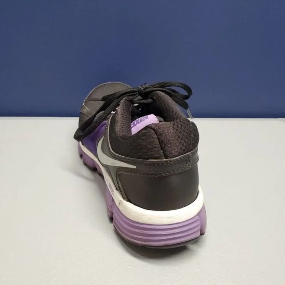 Nike Dual Fusion ST2 Running Shoes Youth‎ Size 4 Black Purple Lace Up 456970-009